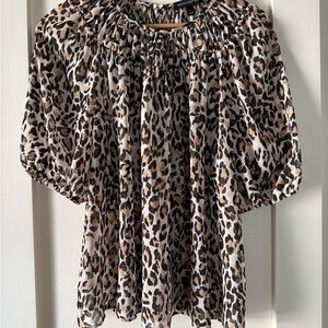 Banana Republic Animal Print Blouse